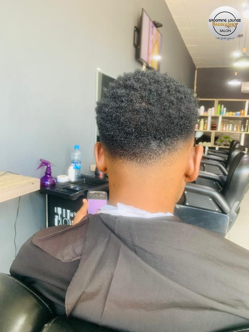 Adult haircut back view