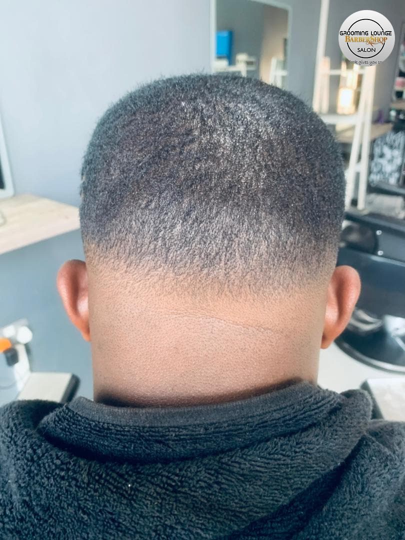 Adult haircut back fade