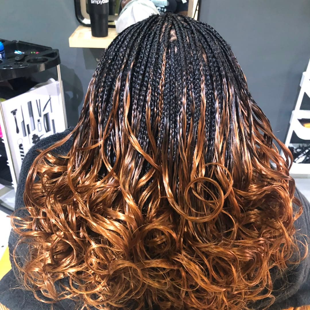 Copper boho braids