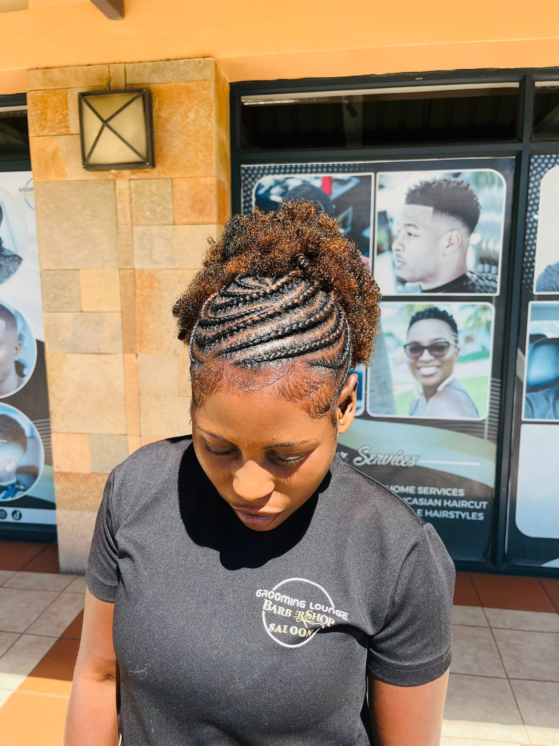 Braids with hair piece